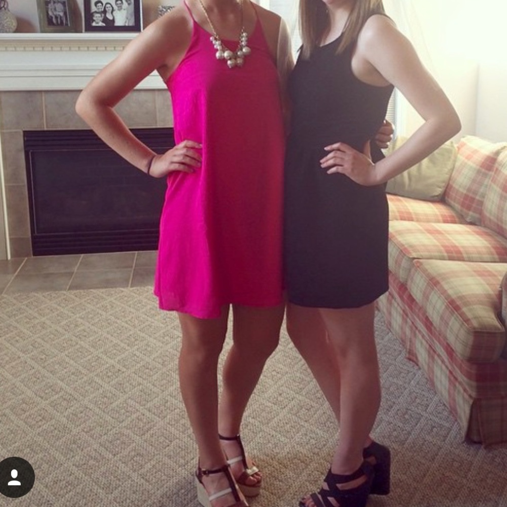 Pink shift dress